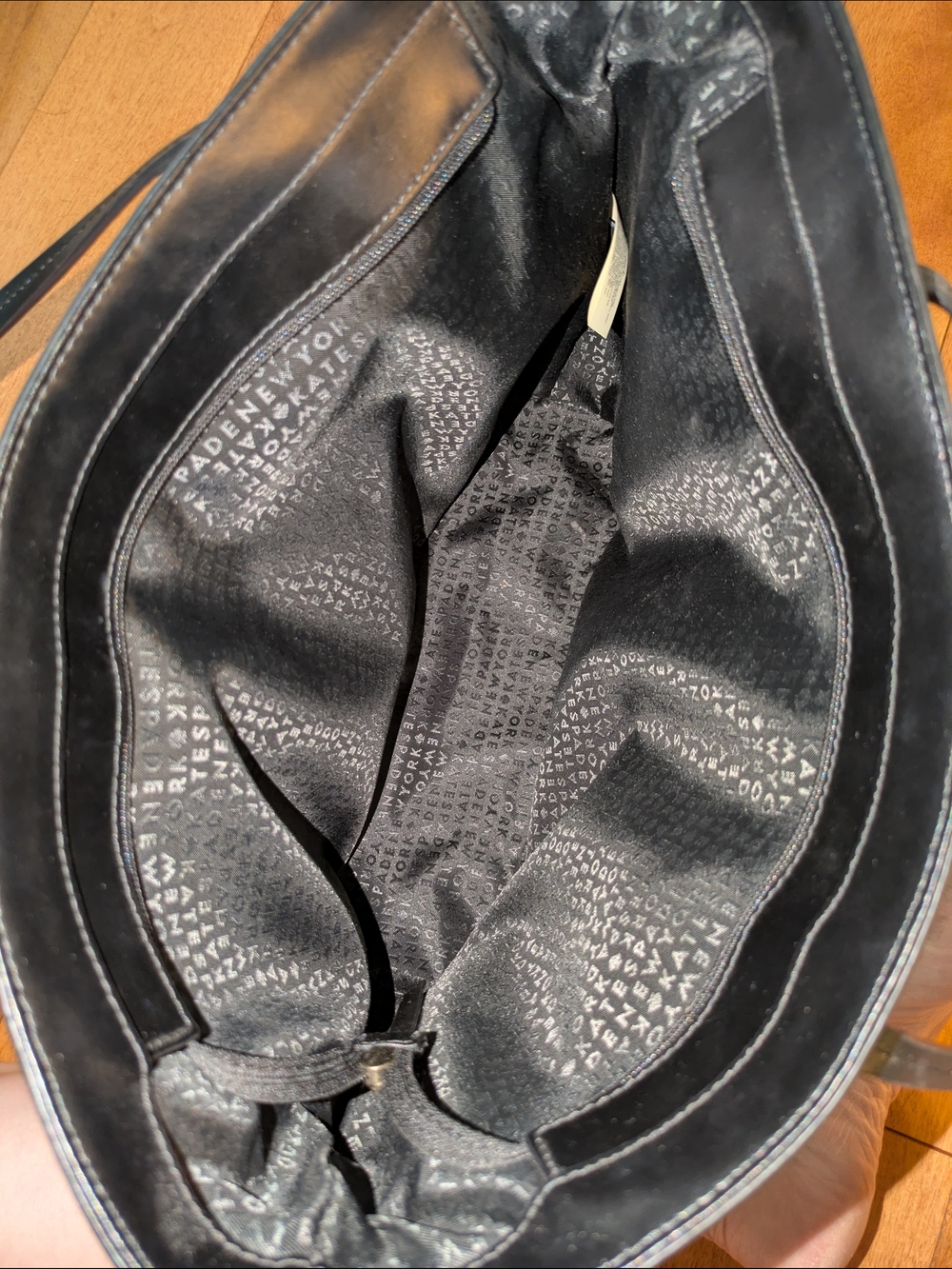 kate spade Black Leather Tote with Celestial Charm - Picture 2 of 3